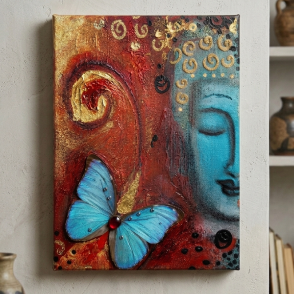 Modern Canvas Art Painting for Living Room | Bedroom | Pooja Room | Hotel Canvas 18 inch x 12 inch Painting (With Frame)